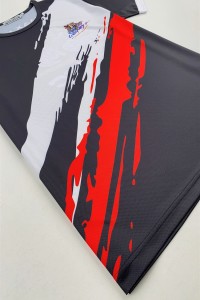 Manufacturing Round Neck Whole Piece Dye Sublimation Design Team Competition Short Sleeve Dye Sublimation Dye Sublimation Supplier T1076 detail view-3